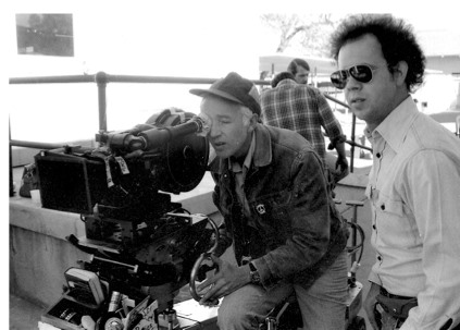 Jeff Wexler on set with camera