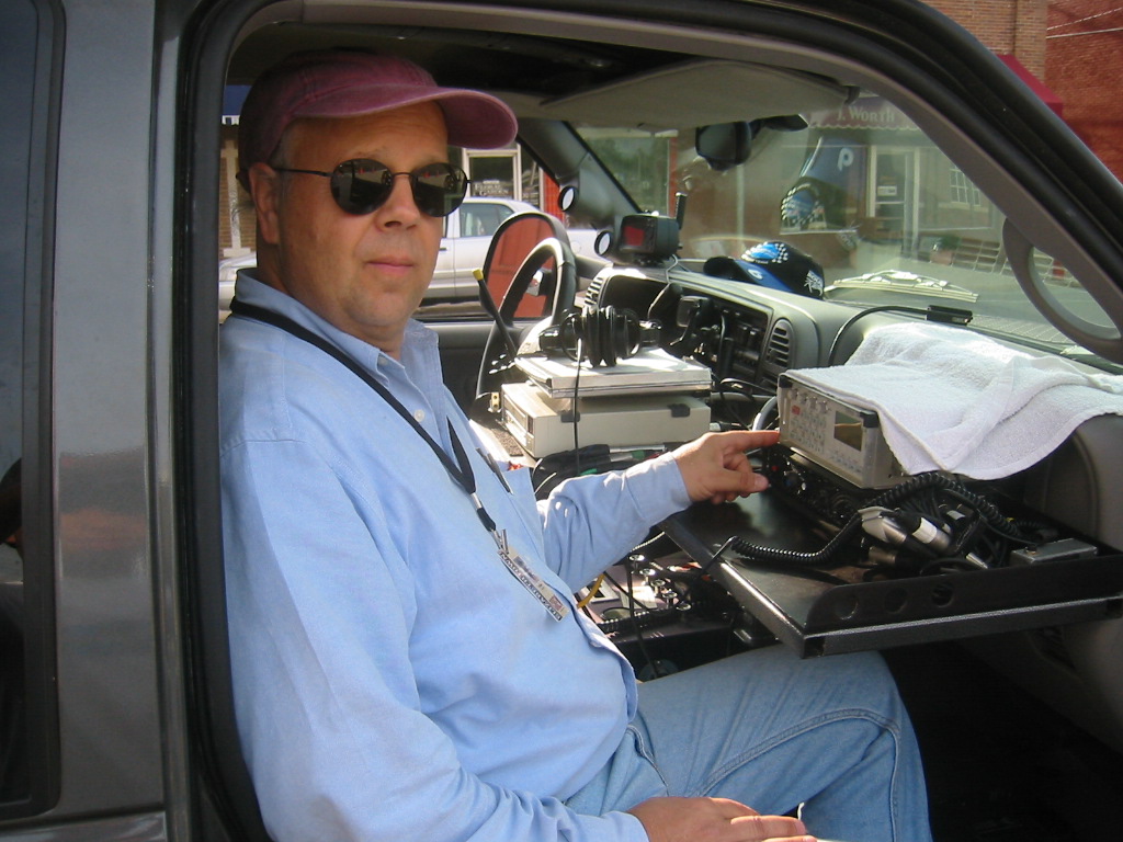 Jeff Wexler in the sound cab